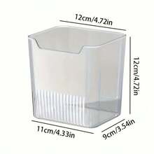 Juego de 6 contenedores organizadores de plástico transparente para refrigerador - Recipientes de almacenamiento que mantienen la frescura para cocina y comedor, ideales para frutas, verduras, bocadillos y condimentos, organizadores y almacenamiento para refrigerador