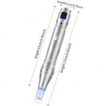 专业微针美容笔，容量 500mAh，带 7 色灯光 - 銀色 - 查看 6