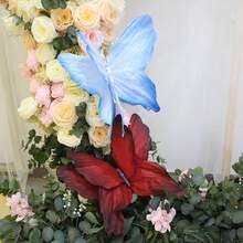 50cm Schmetterlings-Krepppapier, künstliche Schmetterlingsblumen, Großformat, Fotografie-Studiorequisiten, Hochzeitsdekoration, Heimparty, Gartendekoration, naturgetreue Schmetterlingsblumen