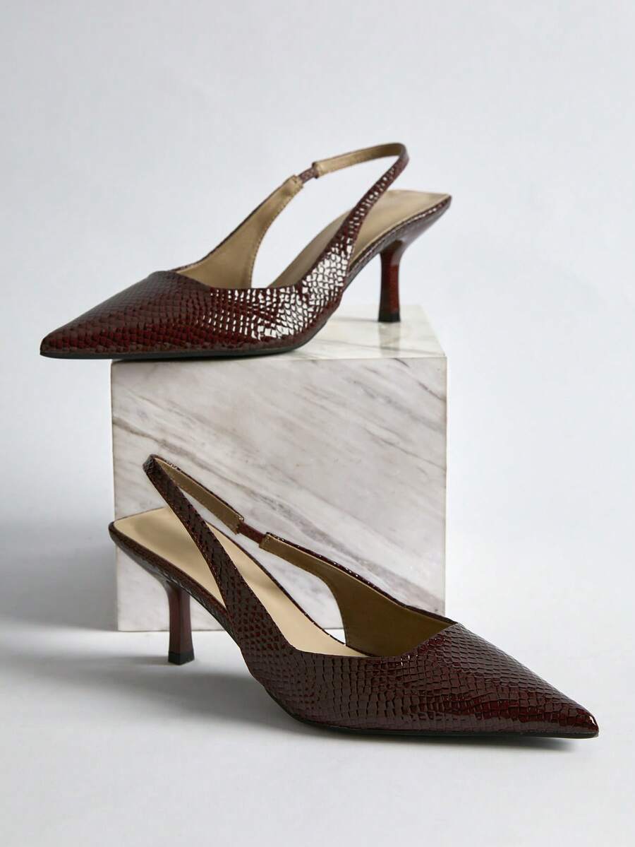 Zapatos de tacón alto con punta afilada y correa para el tobillo, regalos de Navidad de invierno para mujeres