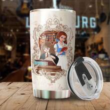 Book Lover Tumbler - Stainless Steel Insulated Drinking Cup - 20 Oz - For Hot And Cold Drinks - Gift For Book Readers, Nerd, Bookworms - 預設 - 查看 3