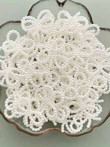 50/100/200 件蝴蝶结，象牙白仿珍珠发圈装饰，适用于 DIY 婚礼发饰日常装饰，DIY 材料发夹首饰 DIY 工艺用品