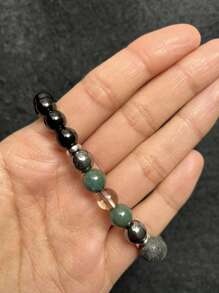 Herren Schutz Armband, schwarzer Turmalin & Pyrit Glück & Erfolg Yoga Meditation Schmuck für Frauen und Männer, Heilkristalle, Achtsamkeits-Armband, Wunsch