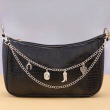 Shell Bag Chain Replacement Underarm Bag Chain Metal Extendable Shoulder Strap