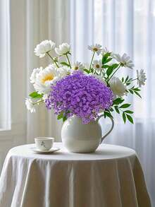 1/6/12PCS 11.41Inch Artificial Star Flowers, Artificial Star Bouquet, Autumn Artificial Flower Decoration, Summer Decoration, Stars, Wedding Decoration, Wedding Hand Bouquet, Wedding Background Decoration, Home Decoration, Bedroom Living Room Decoration - Purple - View 3