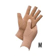Guantes de compresión de medio dedo - Agarre antideslizante, transpirable para escribir y hacer deportes, soporte para la mano - Guantes sin dedos para la palma