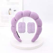 1/3 Pcs Spa Headband For Washing Face Wristband Set, Skincare Makeup Headbands For Women, Bubble Make Up Headbands Teen Girl Gifts