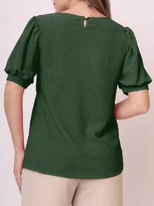 blusa feminina manga curta tecido duna