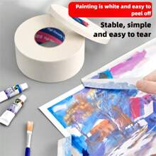 Nastro adesivo per mascheratura all'ingrosso/nastri decorativi/adesivi per studenti d'arte/carta da mascheratura speciale per pittura a parete/rivestimento parete con vernice spray/nastro senza residui/riempitivo/carta da mascheratura bianca - 4,8cm*80m ( per acquisti multipli)