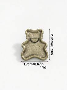 10 Stücke/Pack süße Mini Bär Metallknöpfe, matte Oberfläche, einfaches & modisches Design, geeignet für Mäntel, Pullover, Jacken, Kleider, Taschen, Geschenkboxen, Nähen, DIY Handwerke und Partyzubehör