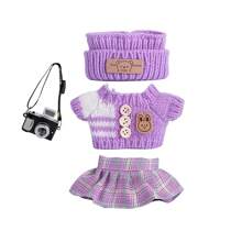 6.69 pollici Vestiti di bambola, compatibili con , include 3 outfit - cappello secchio alla moda, maglione e set di pantaloni o gonna, adatto per bambole di 6.69 pollici, accessori carini per bambole per giochi e esposizione (scarpe e bambola non incluse)