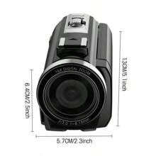 Zostuic Caméra vidéo Caméscope Caméra numérique Enregistreur Full HD 1080P 24MP Écran LCD de 3,0 pouces avec rotation à 270 degrés Zoom numérique 16X Caméra caméscope avec carte TF 64 Go