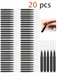 100pcs Micro Eyebrow Brush With Cap Brow Lamination Brush Spoolies For Eyebrow Eyelash Brow Brush Lash Filler Eyebrow Lash Lift And Tint Tools For Brows And Lashes Comb Extensions