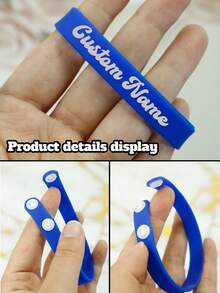 定制姓名硅胶手环、个性化硅胶腕带、女士定制励志手环、可定制激励礼物、老师赠送的学生礼物、教师手环、同学聚会回礼、适合派对、生日礼物、情人节、婚礼、公司活动、男士、女士、同学