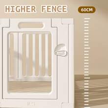 UBRAVOO UBRAVOO Przezroczysty akrylowy kojec, montaż bez użycia narzędzi, panoramiczny ekran prywatności dla niemowląt i małych dzieci, centrum aktywności wewnątrz/na zewnątrz