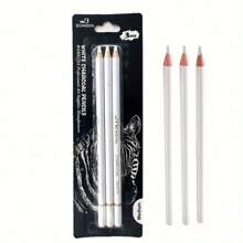 3 Stück/Set Soft/Medium/Hard 3-teiliger Highlight Kohlstift Skizze Weiße Kreide Kohlestift Kohlestift Weißer Kohlestift Set Schulbedarf, Schulanfang