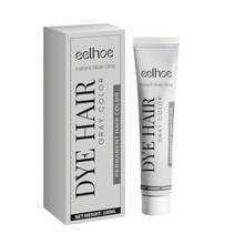 Eelhope 100ml Silver Gray Color Hair Dye Cream For Men's And Women, Granny Hair Permanent Washable Styling Hair Coloring For Fashionable Looks & Nourished Hair No Damage Lasting Hair Color For Unisex Smoky Gray Punk Style, Festival Gift, Natural Herbal Hair Dyeing Cream - 灰色 - 查看 2