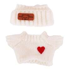 17厘米泰迪熊帽子+爱心毛衣，限量版超可爱娃娃可换装，浪漫情人节礼物，青少年娃娃派对用品（不含娃娃） - 彩色 - 查看 13