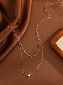 1 szt. Prosty modny naszyjnik w kształcie serca