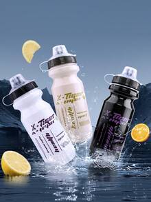 X-TIGER 630ML 自行车水壶防漏挤压式自行车水壶带自行车水壶架，非常适合骑行、跑步、健身和户外运动（黑+白） - 彩色 - 查看 8