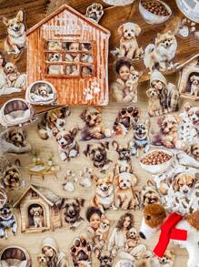 CANDY POETRY 1 Packung mit 40 Stück Haustier Paradies Aufkleber, kreative ästhetische Aufkleber, DIY Deko-Collage Bastelmaterial, Geschenke für Feiertage, personalisierte Scrapbooking-Schulmaterialien, Schulbedarf, Rückkehr zur Schule