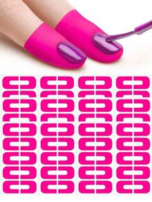 50/30/10 Piezas Pegatinas protectoras de uñas con forma de U, Pegatinas antidesbordamiento de esmalte de uñas para un solo uso, Pegatinas de arte de uñas para evitar el desbordamiento del esmalte, Herramientas para pintar uñas en aerosol
