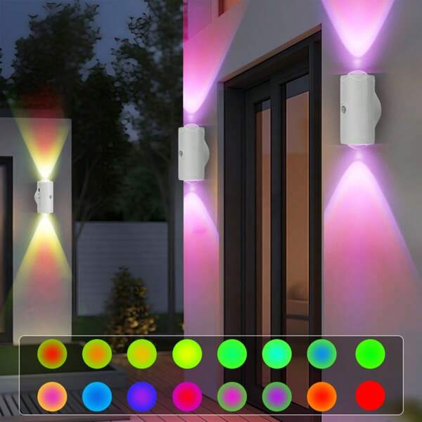 Kexinlighting Kexinlighting-1 Modern Motion Sensor Night Light, USB Rechargeable LED Wall Light RGB Adjustable Lighting, Suitable For Entrance, Bedside, Desk, Wardrobe Of Magnetic Step Light