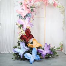 50cm Schmetterlings-Krepppapier, künstliche Schmetterlingsblumen, Großformat, Fotografie-Studiorequisiten, Hochzeitsdekoration, Heimparty, Gartendekoration, naturgetreue Schmetterlingsblumen