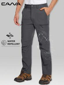 Cavva Men's Water Resistent Hiking Pants Windproof Quick-Dry Wear Resistence Breathable Ripstop Multi-Pockets Pants Fishing Work Camping Traveling - Dark Grey - View 2