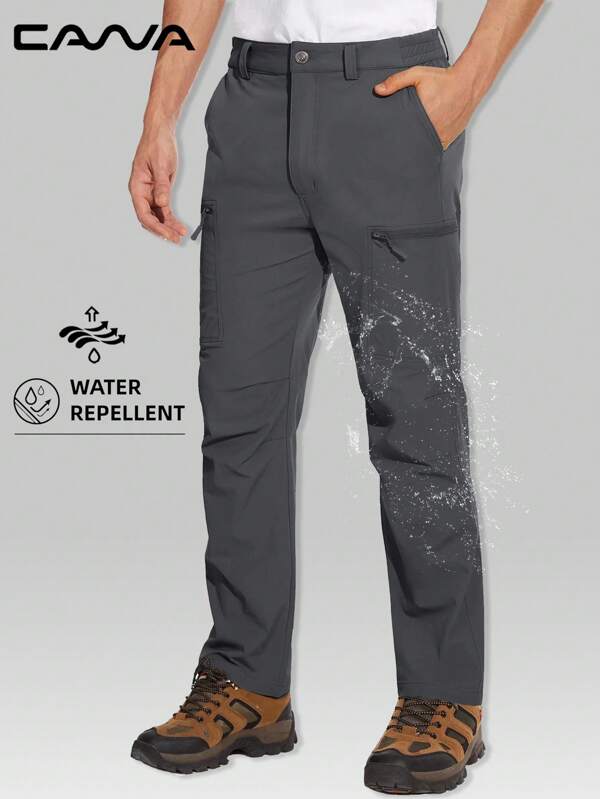 Cavva Men's Water Resistent Hiking Pants Windproof Quick-Dry Wear Resistence Breathable Ripstop Multi-Pockets Pants Fishing Work Camping Traveling
