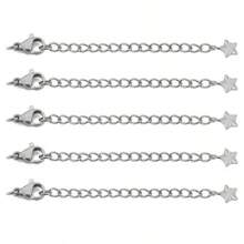 10 stuks roestvrijstalen verlengkettingen met kreeftsluitingen voor het maken van doe-het-zelf sieraden, armbanden, kettingen en connectoren