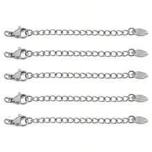 10 stuks roestvrijstalen verlengkettingen met kreeftsluitingen voor het maken van doe-het-zelf sieraden, armbanden, kettingen en connectoren