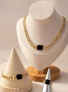 1 Fashionable Geometric Shaped Personalized Accessory Set