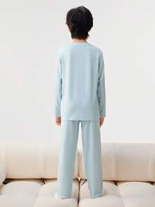 Balabala Miiiiichan Kids Pajama Set 2025 Soft Homewear - Blue Tint - View 3