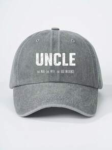 1 件印花 UNCLE 水洗棒球帽，可调节户外防晒休闲帽，适合旅行、海滩、度假、Y2K 风格，适合年轻人