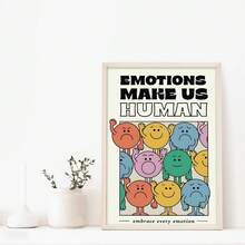 1 件/套可爱卡通表情海报、墙壁艺术、墙壁装饰、帆布艺术、绘画墙壁艺术绘画帆布墙壁艺术客厅海报卧室绘画不含框架 - 彩色 - 查看 7