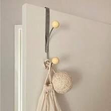 Gancho de Hierro para Puerta Fácil de Instalar, Ganchos Metálicos Resistentes para Abrigos, Sombreros Perfectos para Almacenamiento en Dormitorio, Cocina y Baño - Blanco - Ver 7