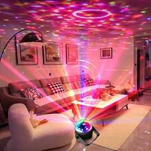 RGB Disco Ball Light - USB Powered Remote Control Projection Lamp, Suitable For Home Room LED Lighting, Club, Party, Karaoke, Wedding Decoration Ambiance Lighting - Black - View 5