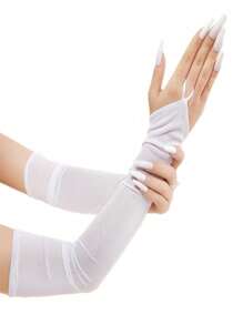 1 pièce Nouveaux gants longs en dentelle élégants, légers et respirants pour la protection solaire, mode, mariage et fête