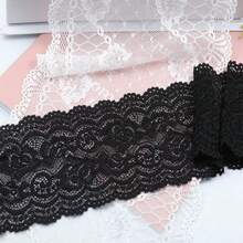 5码10厘米白色弹力蕾丝花边带缝纫服装DIY装饰花朵蕾丝面料适用于内衣婚纱家居饰品 - 彩色 - 查看 5