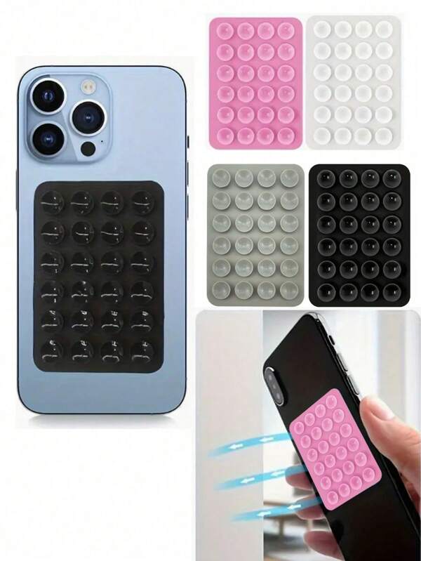 Multifunctional Silicone Suction Cup Holder, Square, 3/1 Piece, With 24 Holes, Extra Sticky Silicone Suction Cup For Fixing The Phone And Preventing It From Falling, Suitable For Various Scenarios Such As Video Recording, Selfie