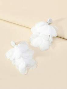 1 Pair Bohemian Beads Fabric Flower Large Earrings For Women Summer Beach Vacation Party Prom Jewelry - A Pair Of Floral Tassel Earrings - View 19