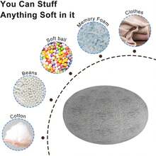 Bean Bag Chair Cover(No Filler) Soft Faux Fur Stuffed Animal Bean Bag Storage, Fluffy Plush Bean Bag Chair Cover Washable, Comfy Bean Bag Chairs For Adults - 深藍色 - 查看 4