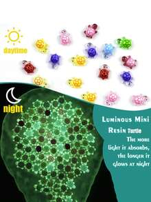 树脂乌龟，用于手工艺品、娃娃屋微缩模型、树脂微缩物品、小乌龟，用于童话花园娃娃屋微景观装饰 - 彩色 - 查看 5