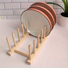 Égouttoir à vaisselle détachable Organisateur de rangement de cuisine - Étagère à assiettes en plastique, support pour couvercles de casseroles, égouttoir à vaisselle pour armoire de maison - Étagère à vaisselle amovible