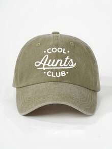 1 件“酷阿姨”印花水洗棒球帽，可调节户外防晒休闲帽，适合旅行、海滩、度假、年轻人的 Y2K 风格