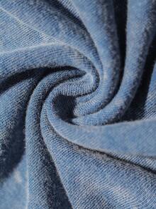 Bawełna, Jednolity Kolor Sześć Części T-shirt Letni Damski Zabawny T-shirt Krótkie Rękawy Regular Niche Modny Sprany T-shirt - Wielokolorowe - Zobacz 6