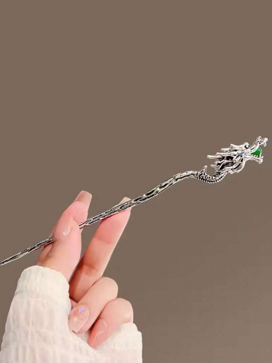 1 件合金龙形发夹，复古十二生肖发夹头箍，男士发夹，女士发夹 - ZZT01 - 查看 1