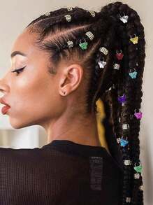 32/16 buc agrafe de păr cu fluture împletite, bijuterii de păr pentru împletituri, dreadlock împletituri, accesorii, sclipici colorat fluture temă, set de accesorii de păr DIY pentru femei și fete, accesoriu de păr, elemente esențiale pentru sărbători, festival, agrafă cu gheare plate, agrafă de păr, gheare de păr