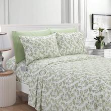 Luxury Soft Bed Sheets Palm Leaves Pattern - 1500 Premium Hotel Quality Microfiber Softness Wrinkle And Fade Resistant (6-Piece) Bedding Set, Queen, Palm Leaves - 橄欖綠 - 查看 2